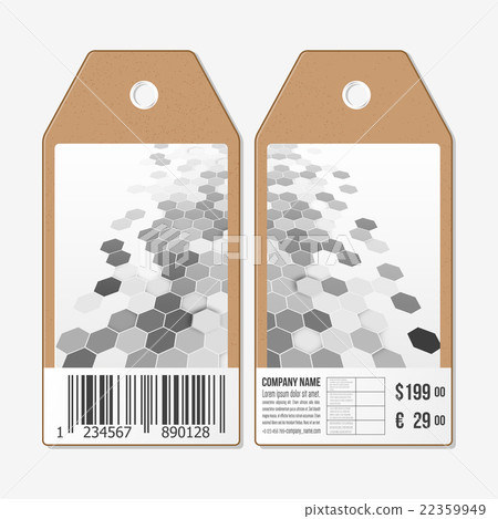 Vector tags design on both sides, cardboard sale Vector tags design on both sides, cardboard sale 22359949