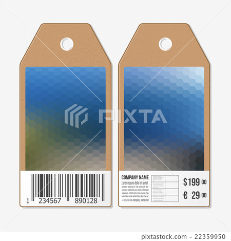Vector tags design on both sides, cardboard sale Vector tags design on both sides, cardboard sale 22359950