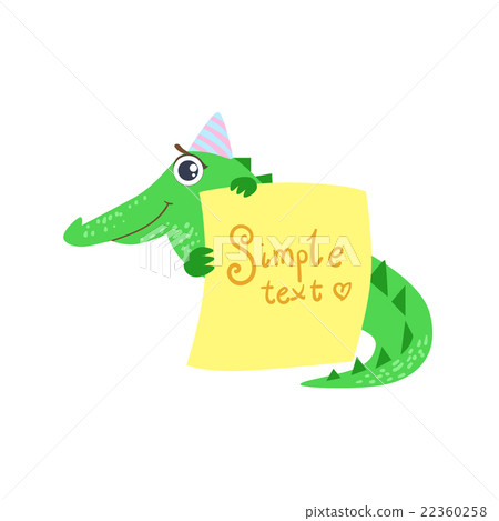 Crocodile With The Template For The Message Crocodile With The Template For The Message 22360258