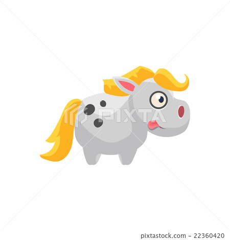 White Horse Simplified Cute Illustration 22360420
