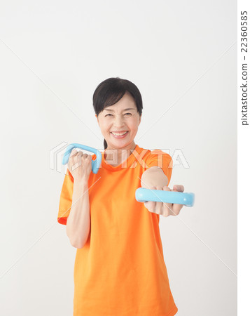 Middle women exercising with a smile 22360585