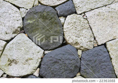 富山城的石垣/黑石白石（富山城遺址公園/富山縣丸之內市） 22361088