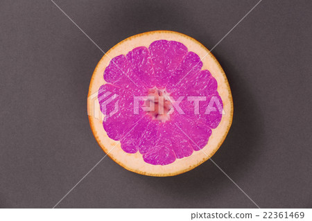 Bright pink fruit grapefruit top view Bright pink fruit grapefruit top view 22361469
