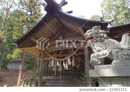 Tatsuno cho Shinmei神社的Shinshu Kamiina神社Tengu Festival是一種非物質文化財產指定右翼守護犬和崇拜鳥瞰圖 Tatsuno cho Shinmei神社的Shinshu Kamiina神社Tengu Festival是一種非物質文化財產指定右翼守護犬和崇拜鳥瞰圖 22361721