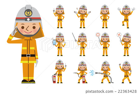 Facial expression of a firefighter · pose set (13 species) 22363428