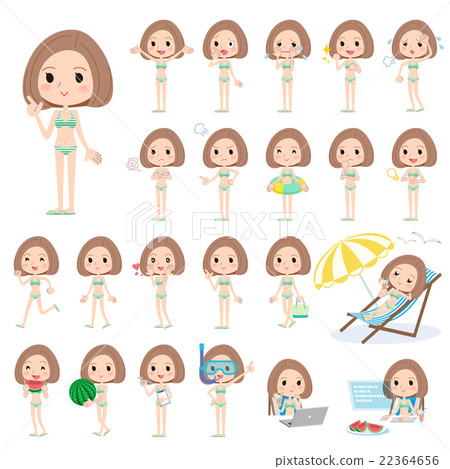 bathing suit, swimming costume, swimsuit 22364656