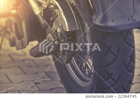 rear chain and sprocket of motorcycle wheel 22364745