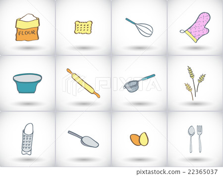 Bakery icon set. Vector illustration 22365037