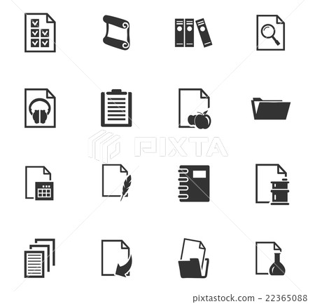 Documents icons set Documents icons set 22365088