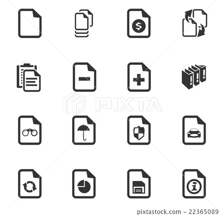 Documents icons set Documents icons set 22365089