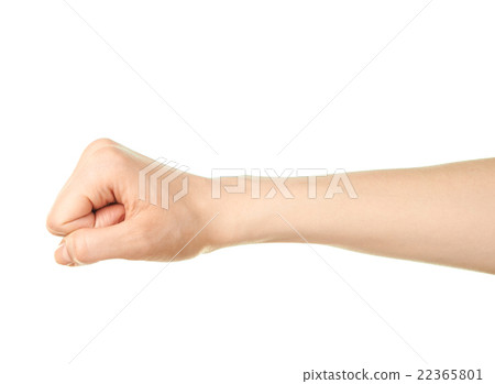 Female caucasian hand gesture isolated 22365801
