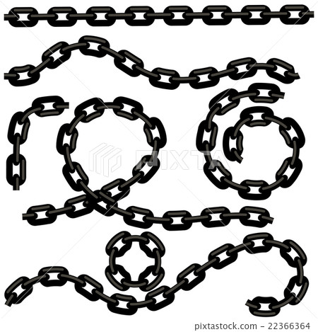Metal Chain Set Isolated Metal Chain Set Isolated 22366364