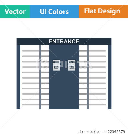 Stadium entrance turnstile icon Stadium entrance turnstile icon 22366879