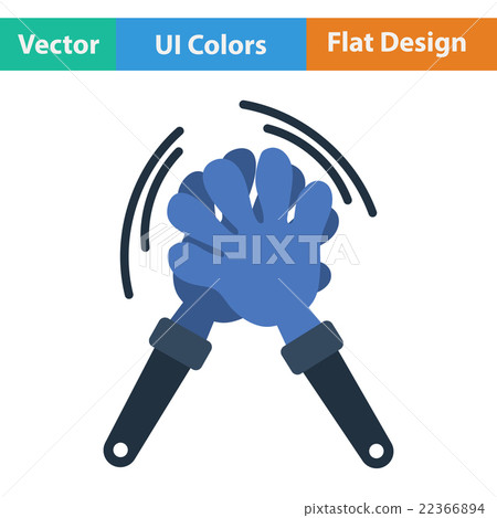 Football fans clap hand toy icon. 22366894