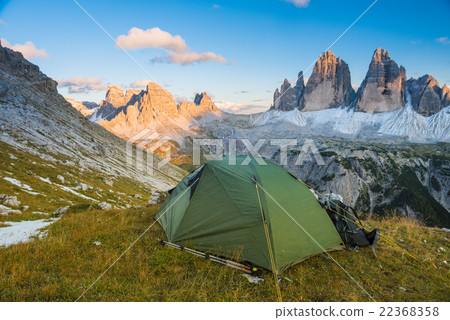Camping in high mountains Camping in high mountains 22368358