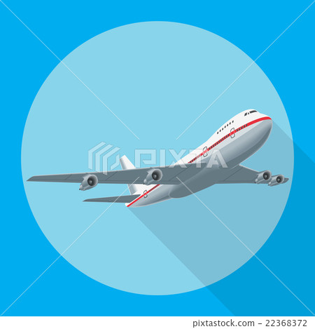 Airplane flying with shadow Airplane flying with shadow 22368372