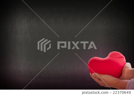 Romantic lovely valentine concept with hand gently raise up red 22370649