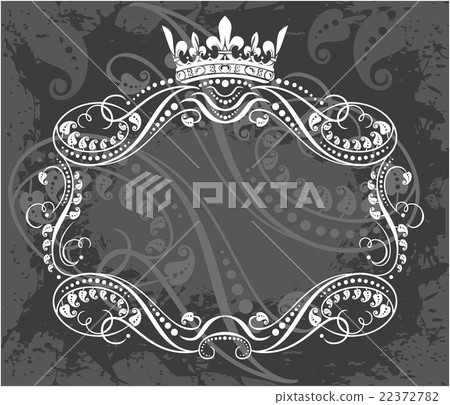 Decorative frame with crown Decorative frame with crown 22372782