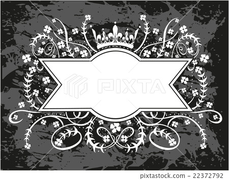 Decorative frame with crown - Stock Illustration [22372792] - PIXTA