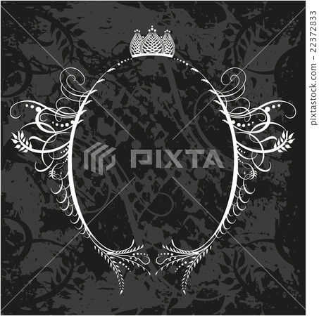 Decorative frame with crown - Stock Illustration [22372833] - PIXTA