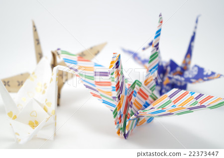 Origami起重機白色背景 22373447