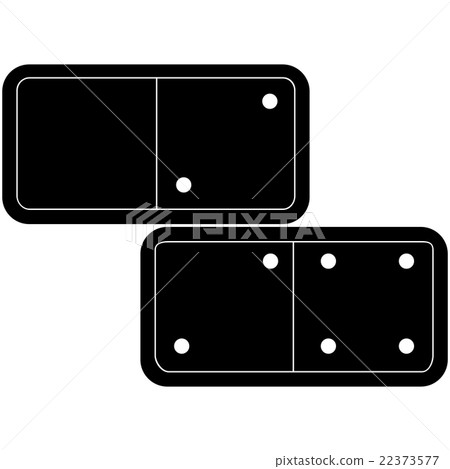 Flat domino icon 22373577