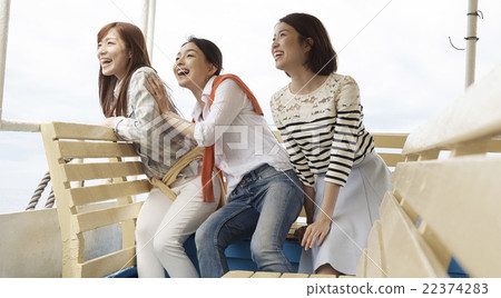 A woman enjoying traveling 22374283