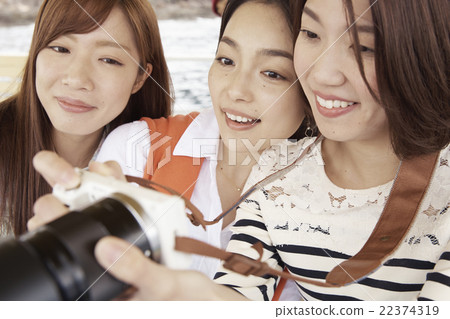 A woman enjoying traveling A woman enjoying traveling 22374319