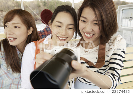 A woman enjoying traveling 22374425