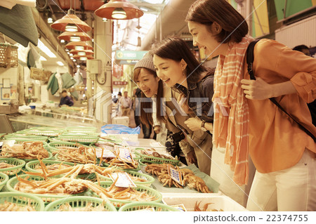 Women sightseeing the market 22374755
