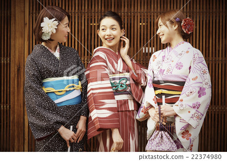 Women sightseeing by kimono 22374980