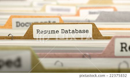 Resume Database Concept. Folders in Catalog. 22375832
