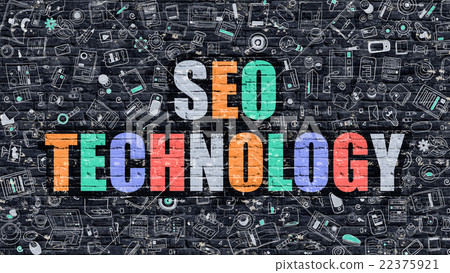 SEO Technology Concept. Multicolor on Dark SEO Technology Concept. Multicolor on Dark 22375921