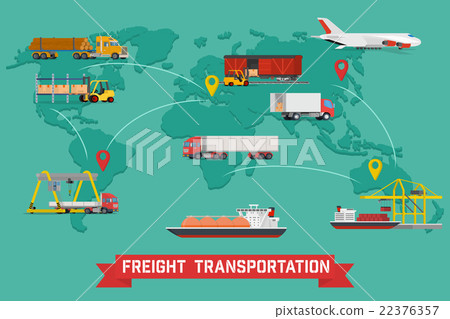 Freight Transport and Packaging Infographics 22376357