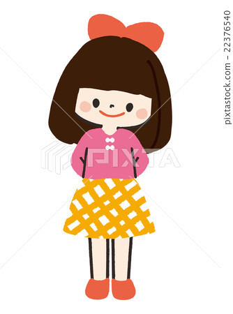 站起來女孩姿勢擺在脖子上 22376540