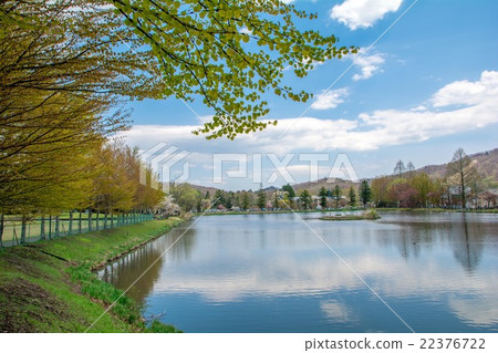 在Yagasaki公園的池塘 22376722