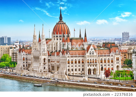 Hungarian Parliament at daytime. Budapest. Hungarian Parliament at daytime. Budapest. 22376816