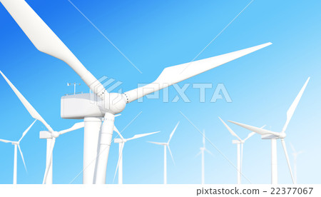 Ecological wind turbine on the sky background with Ecological wind turbine on the sky background with 22377067