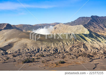 Layer Volcanic ash as sand ground of Mount Bromo  22377235