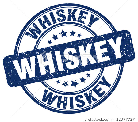 whiskey blue grunge round vintage rubber stamp - Stock Illustration ...