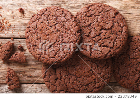 Chocolate cookies with cracks close-up Chocolate cookies with cracks close-up 22378349