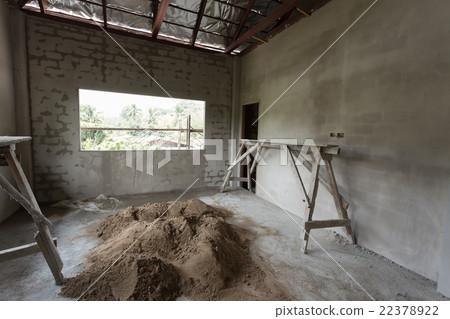 residential building construction site with cement 22378922