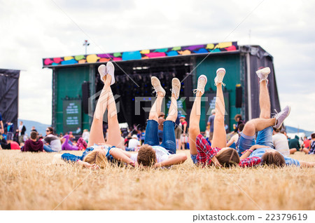Legs of teenagers, music festival, in front of Legs of teenagers, music festival, in front of 22379619