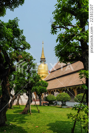 golden pagoda in wat suan dok temple 22381107