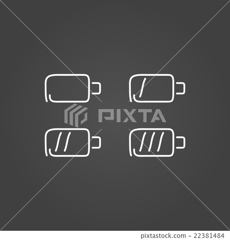 Battery set icons draw effect 22381484