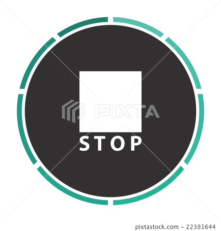 Stop button computer symbol Stop button computer symbol 22381644