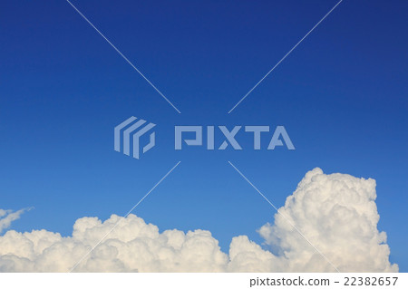 fluffy cloud on clear blue sky 22382657