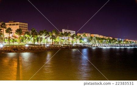 Seaside in Limassol at night - Cyprus 22383531