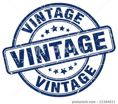 vintage blue grunge round vintage rubber stamp - Stock Illustration ...