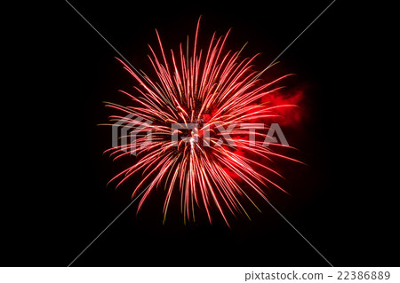 Colorful fireworks of various colors on black Colorful fireworks of various colors on black 22386889